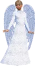angel blue glittered