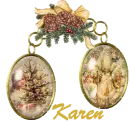 karen pinecone ornament