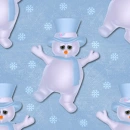 Snowman blue
