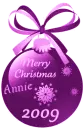 Purple Xmas Ornament - Annie