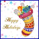 happy holidays stocking