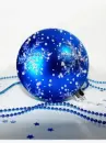 blue ornament snowing