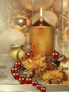 christmas in gold candle