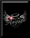 angel rhinestone heart