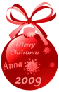 Red Xmas Ornament - Anna