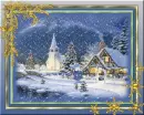 christmas house in frame