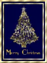 merry christmas  gold tree