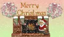 merry christmas fireplace