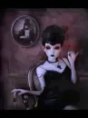vampire goth with spider glowing eyes