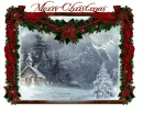 Merry Christmas window scene