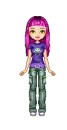doll - green purple