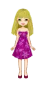 Doll - purple flower