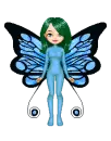 blue Butterfly doll