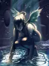 crouching elf fairy