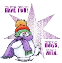 Snowman Skates - Have Fun - Hugs, Rita