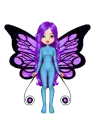 blue/purple Butterfly doll