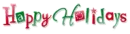 happy holidays text