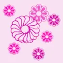 pink and purple blossoms