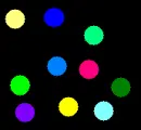 colorful dots