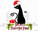 Puurrrfect friend Xmas cat