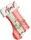red candle stocking april