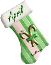 green candy cane stocking april
