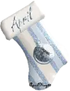 blue ornament stocking april
