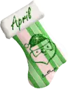 green santa stocking april