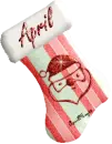 red santa stocking april