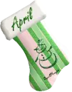 green snowman stocking april
