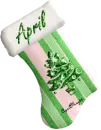 green tree stocking april