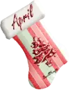 red tree stocking april