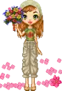 Hippie girl with flowers!