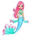 Mermaid with a schol of fish