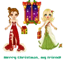 Merry Christmas, My Friend! Gift-Giving dolls w Text!