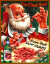 SANTA EATING CRAWFISH AND MARILYN MONROE.