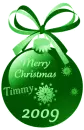Green Xmas Ornament - Timmy