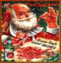 SANTA EATING CRAWFISH AND MARILYN MONROE.