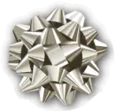 silver gift bow