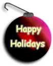 happy holidays ornament