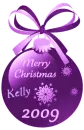 Purple Xmas Ornament - Kelly