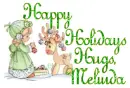 Happy Holidays Hugs, Melinda