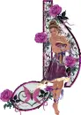 Woman on musical note