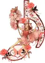 Woman on musical note