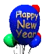 happy new year balloons