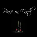 candles glowing peace on earth