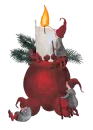 candle with elves