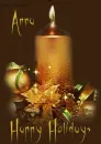 anna golden candles happy holidays