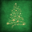 Green gold Christmas tree.