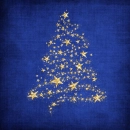 Blue gold Christmas tree.